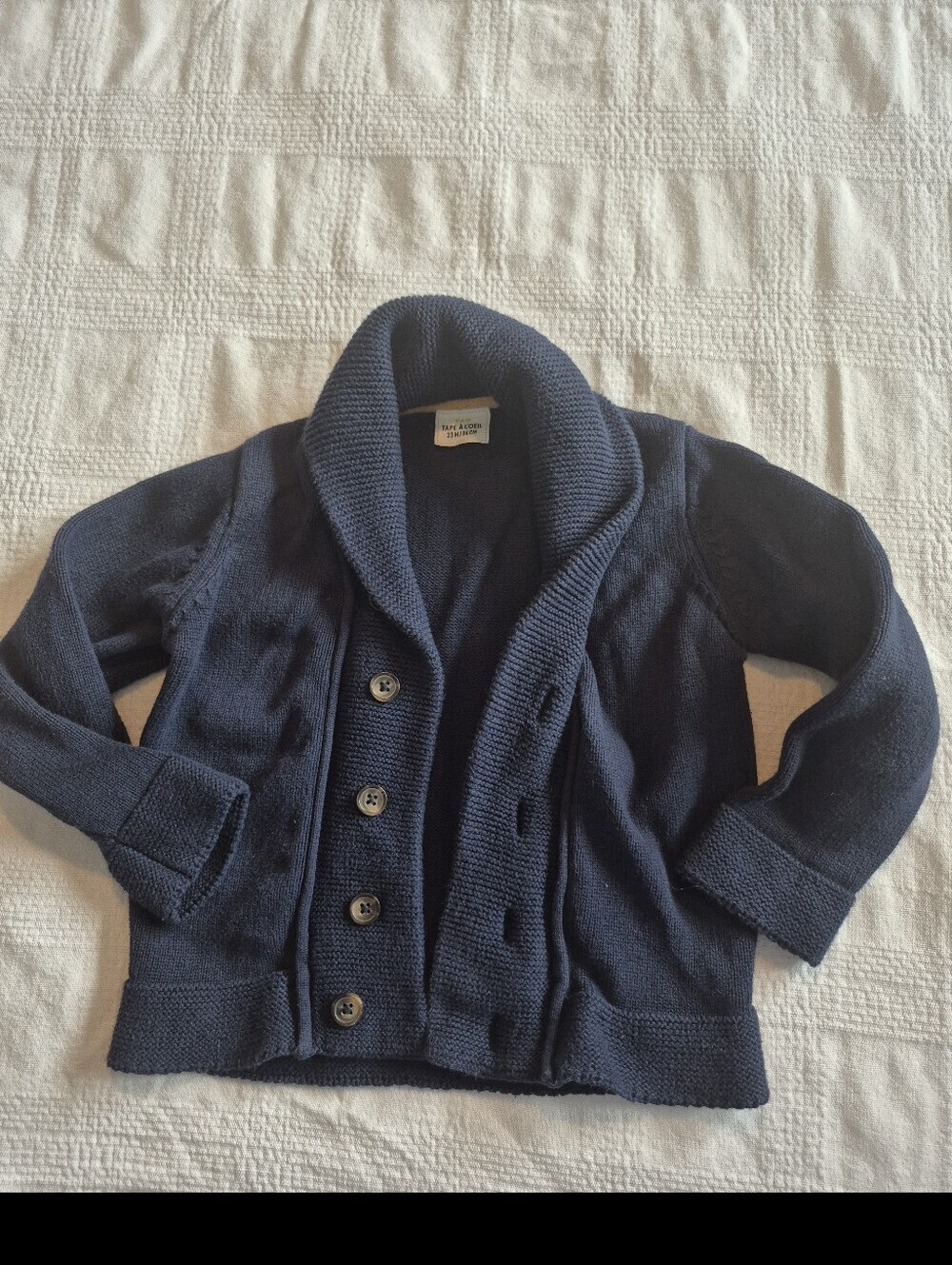 Tape à l'œil (TAO) 23 months blue collared cardigan VGUC